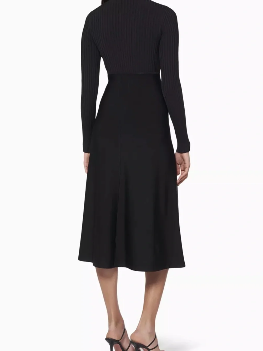 THEORY Compact Ribbed Midi Dress - Picture 3 of 11